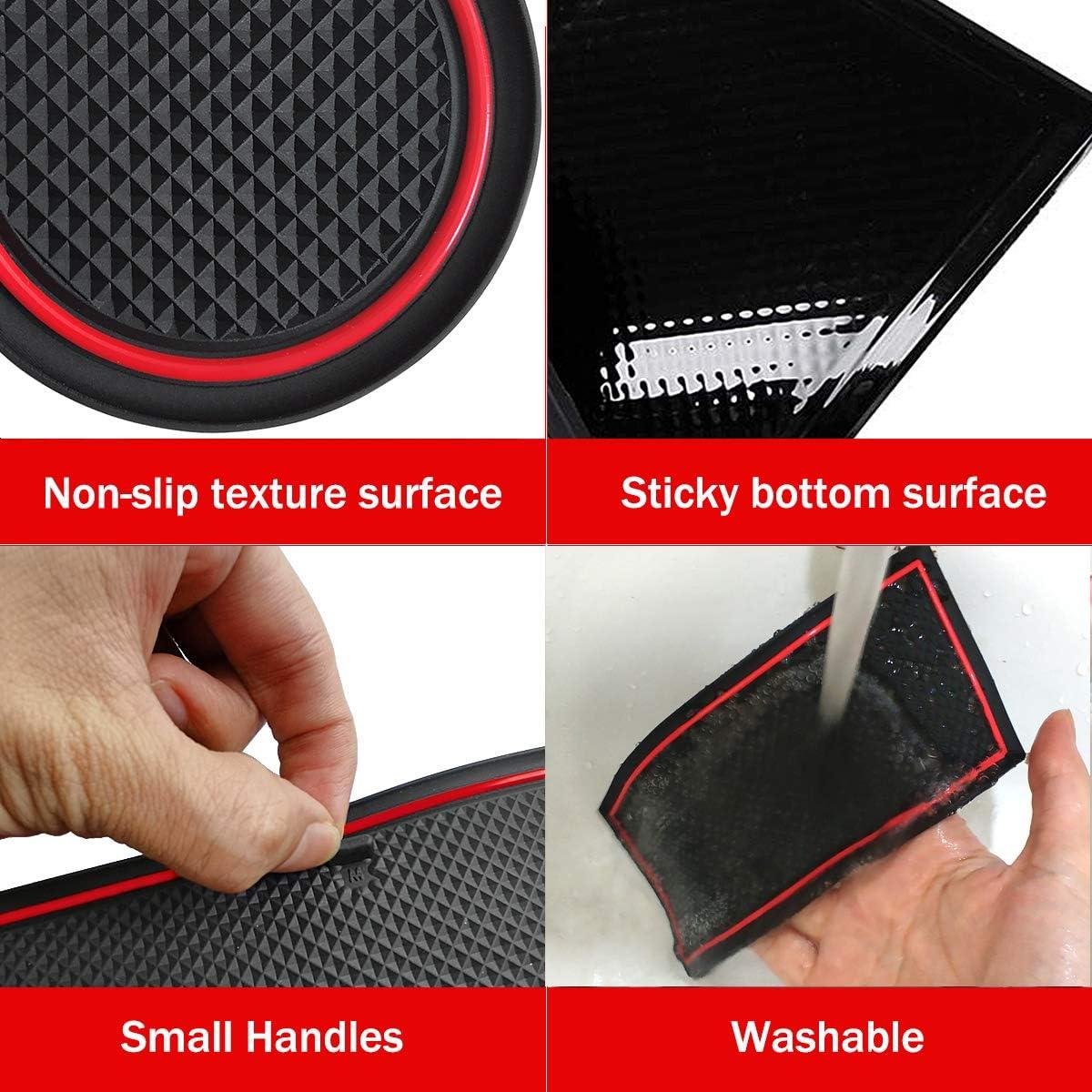 Insertos para Portavasos Auovo Rojo para Toyota Tundra 2022-2026