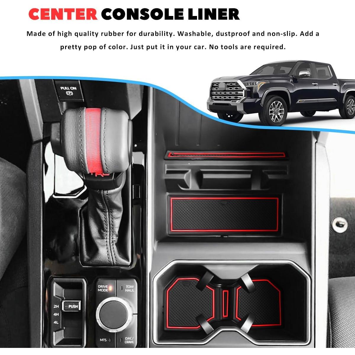 Insertos para Portavasos Auovo Rojo para Toyota Tundra 2022-2026