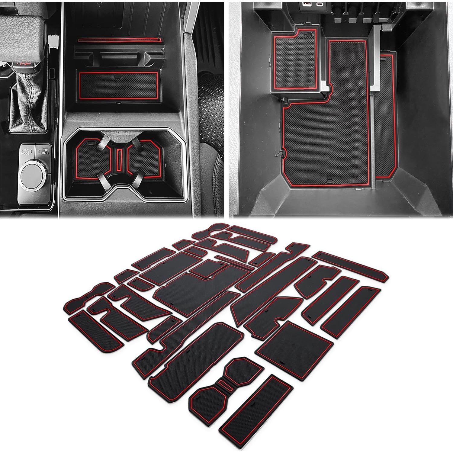 Insertos para Portavasos Auovo Rojo para Toyota Tundra 2022-2026