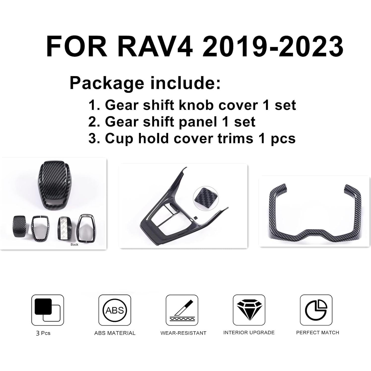 Panel Protector Cambio Marcha Toyota RAV4 2019-2025 Fibra Carbono
