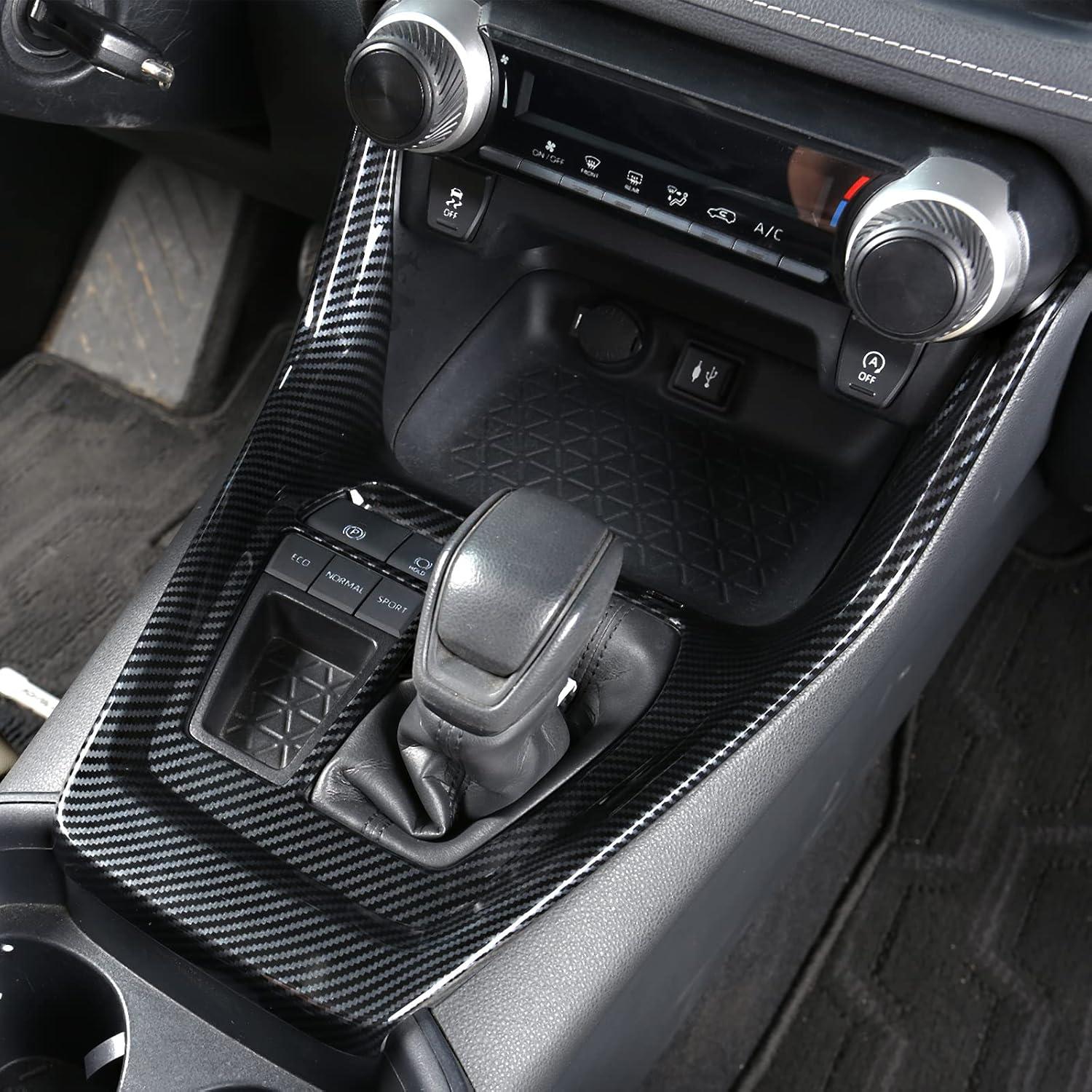 Panel Protector Cambio Marcha Toyota RAV4 2019-2025 Fibra Carbono