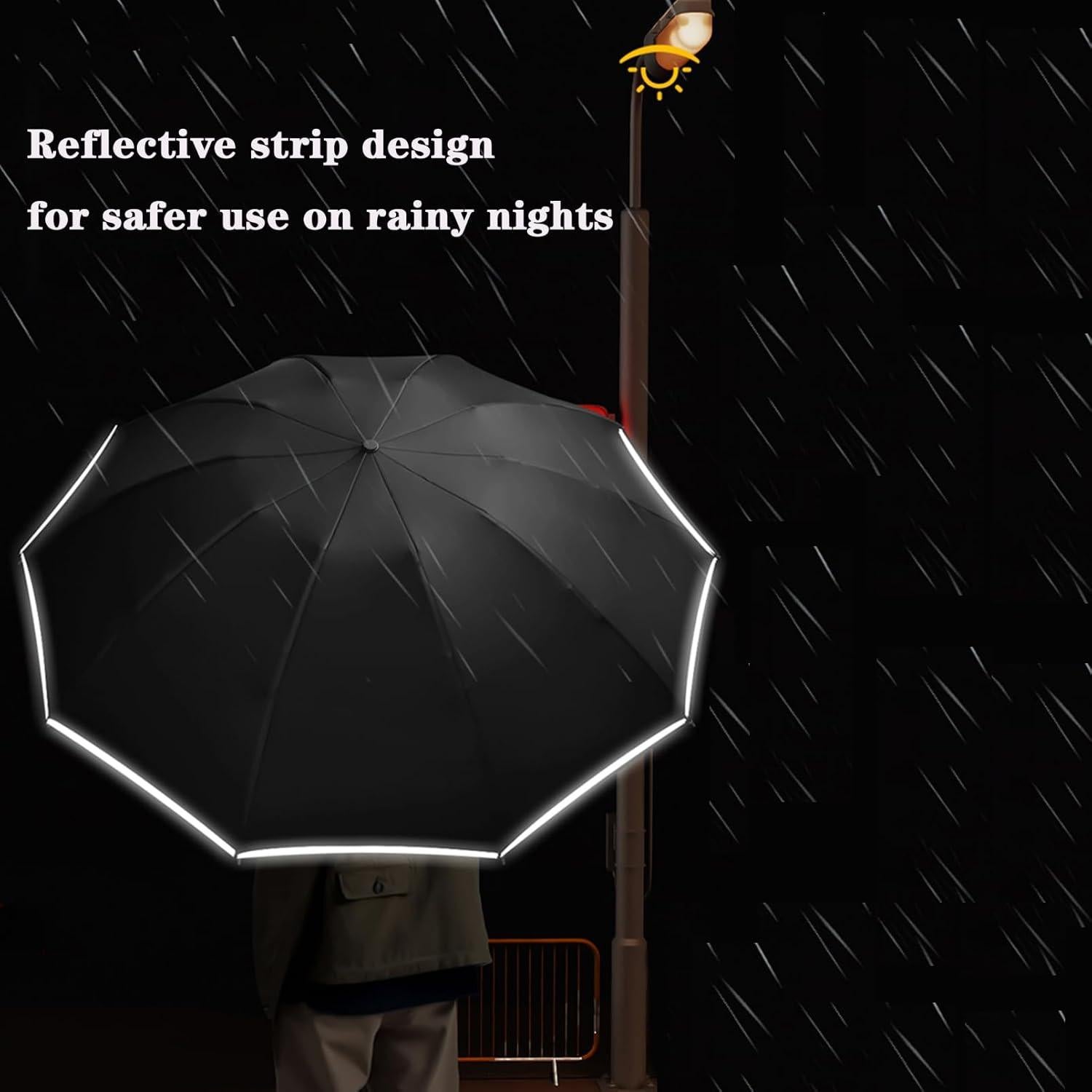 Paraguas Invertido Automático Afkengung Negro Compacto