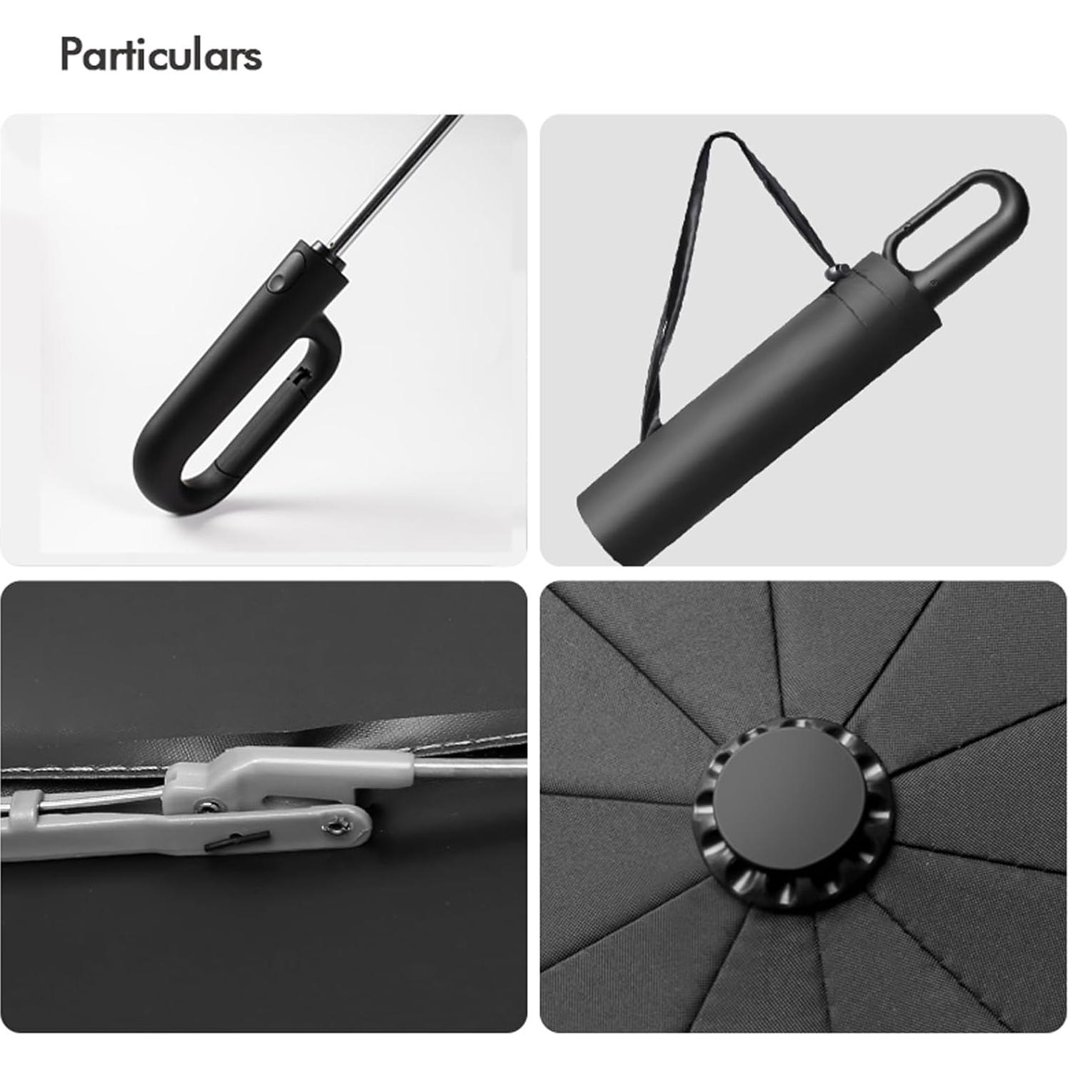 Paraguas Invertido Automático Afkengung Negro Compacto