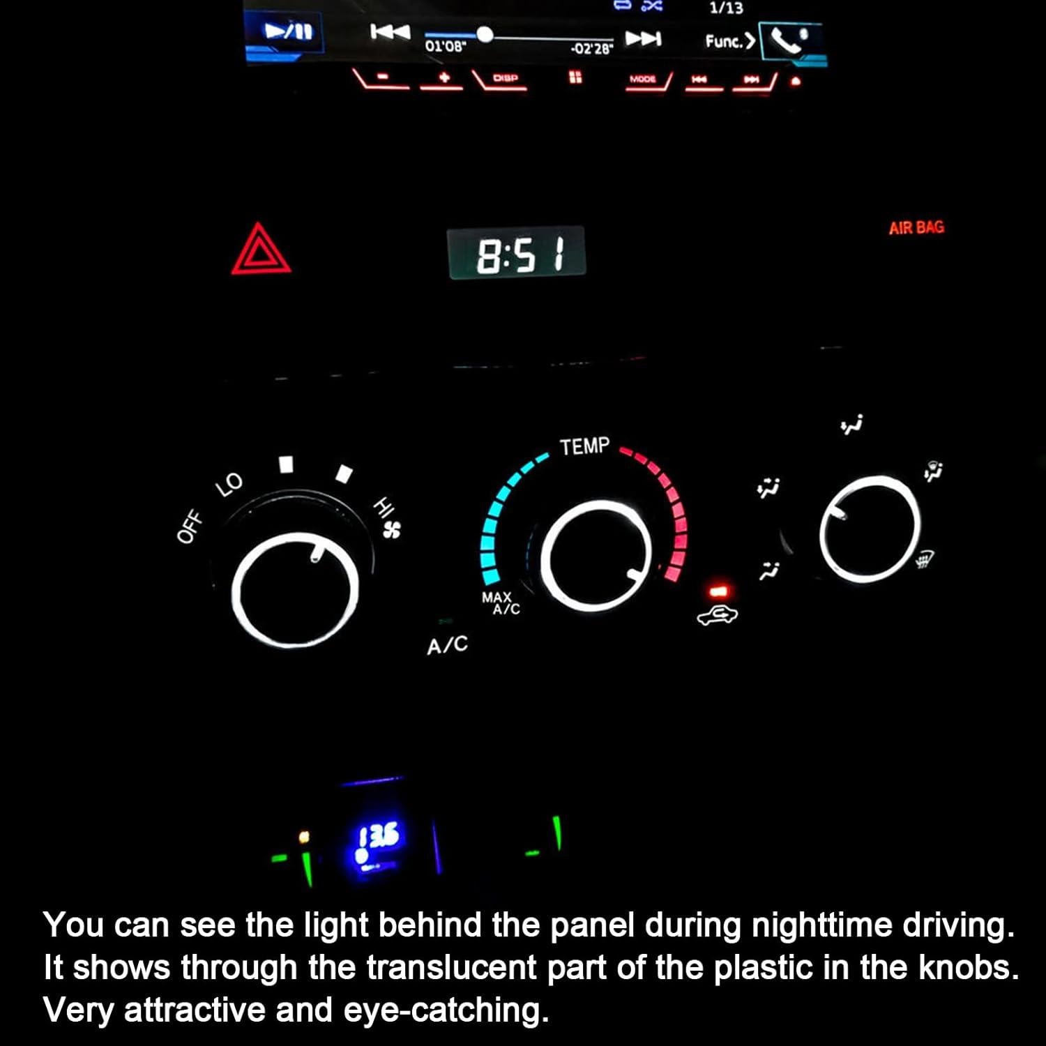 Perillas de Control HVAC JDMCAR para Toyota Tacoma 2005-2015