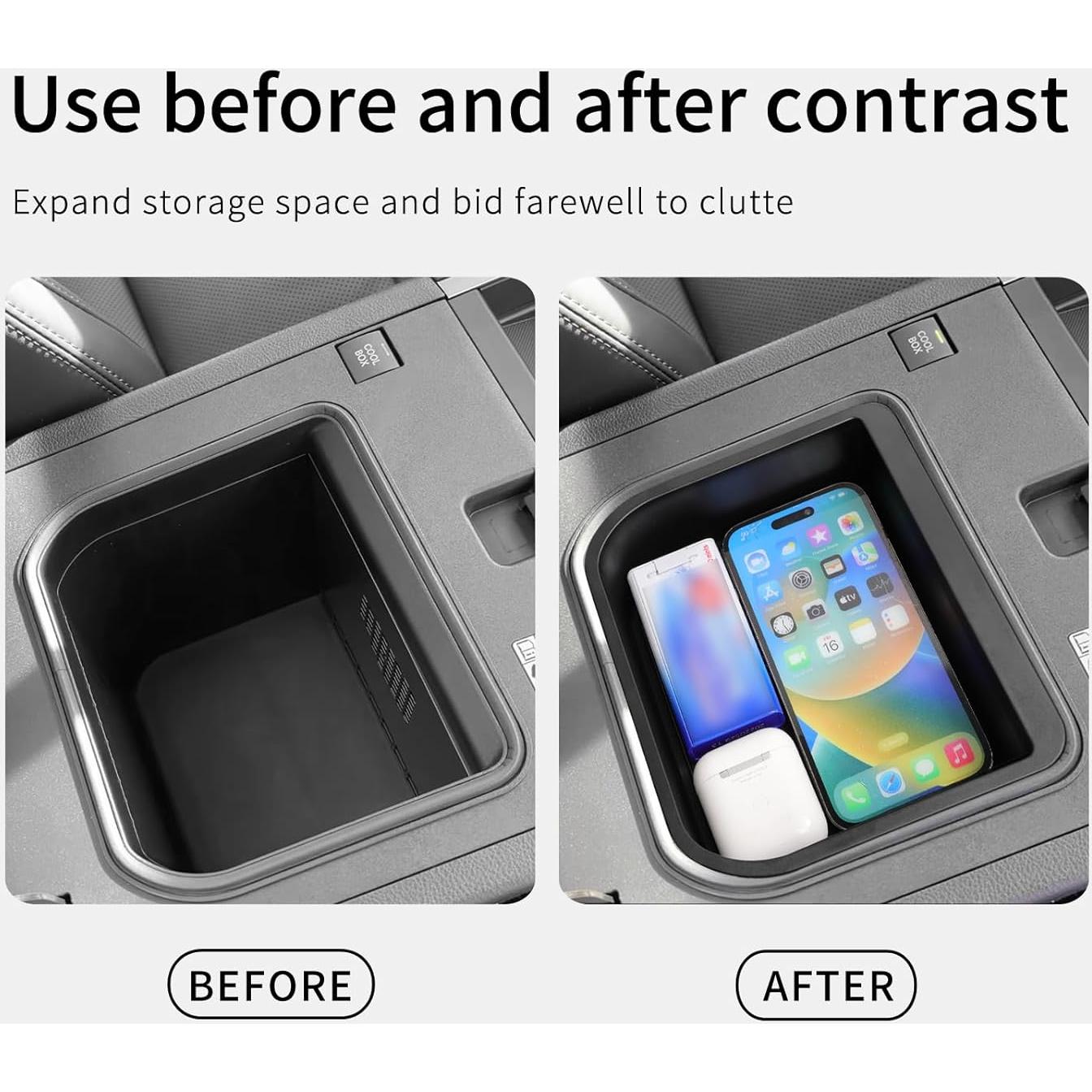 Organizador de Consola Central smabee para Toyota Land Cruiser Prado 250 / Lexus GX 550 2024 2025 Negro