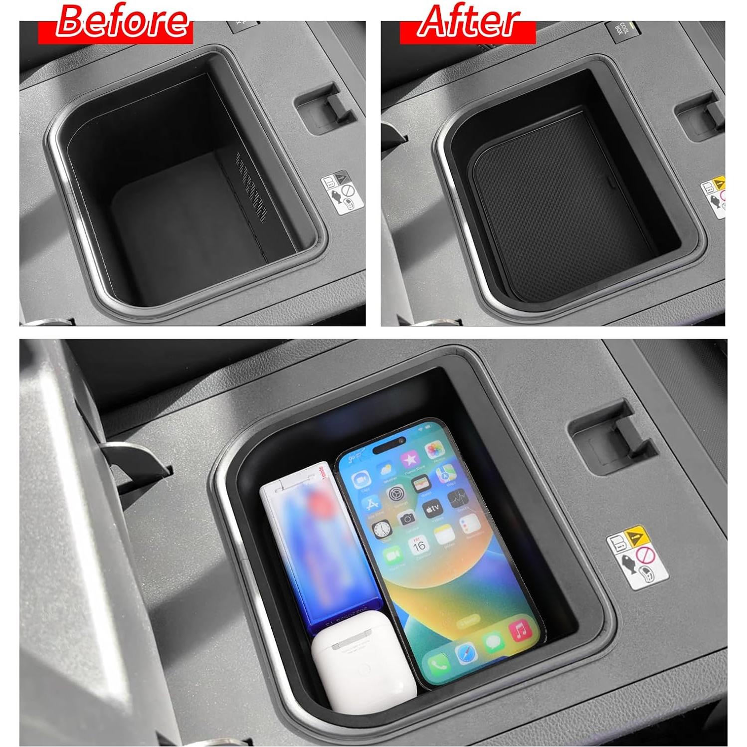 Organizador de Consola Central smabee para Toyota Land Cruiser Prado 250 / Lexus GX 550 2024 2025 Negro