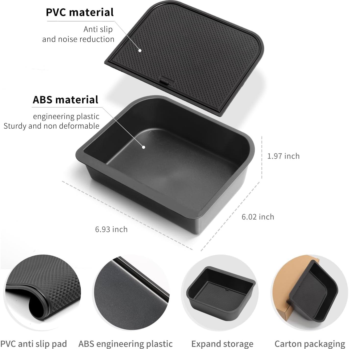 Organizador de Consola Central smabee para Toyota Land Cruiser Prado 250 / Lexus GX 550 2024 2025 Negro