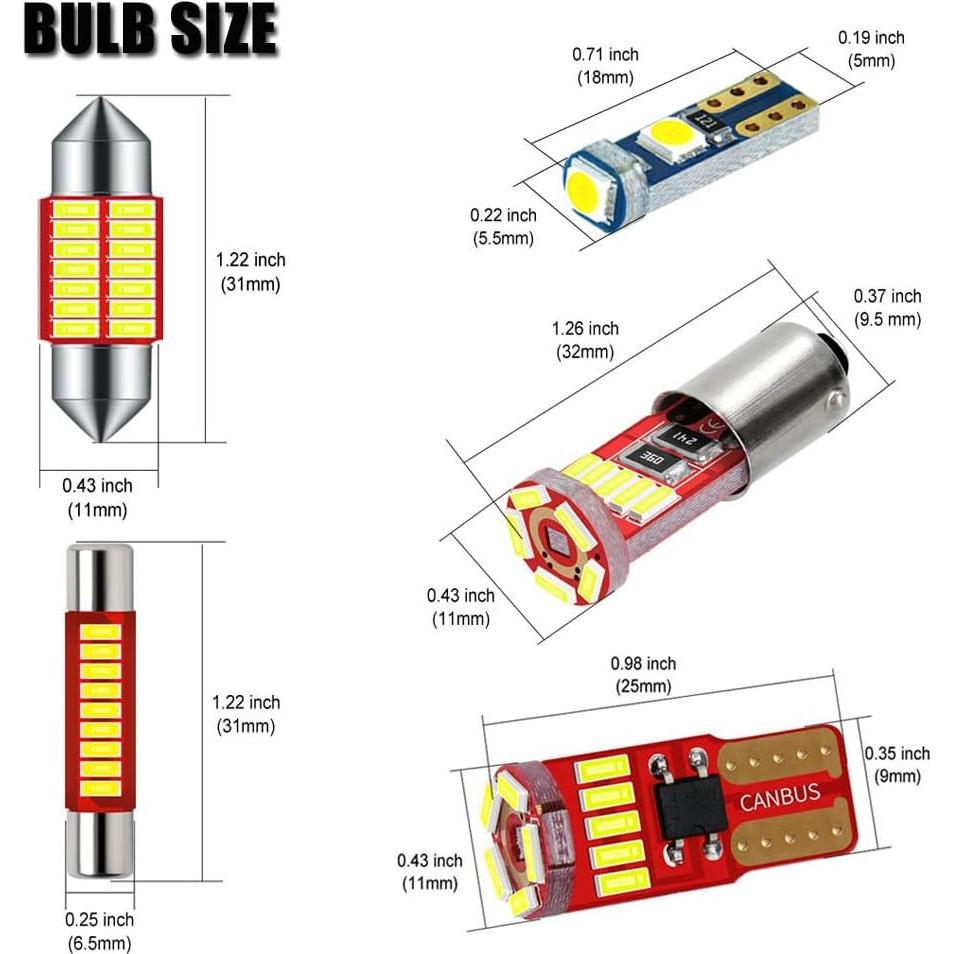 Kit de Luz LED Interior DODOFUN para Toyota 4Runner 1996-2002