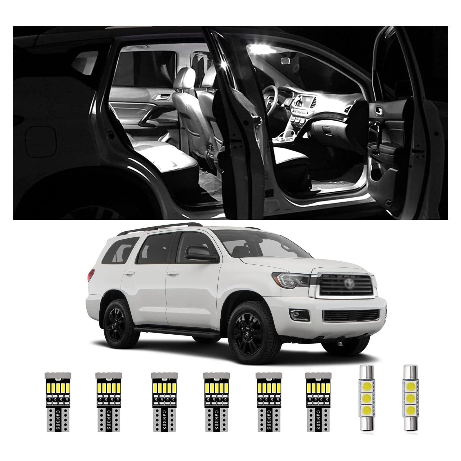 Kit 20 Bombillas LED Interior AWALITED Toyota Sequoia 2008-2021