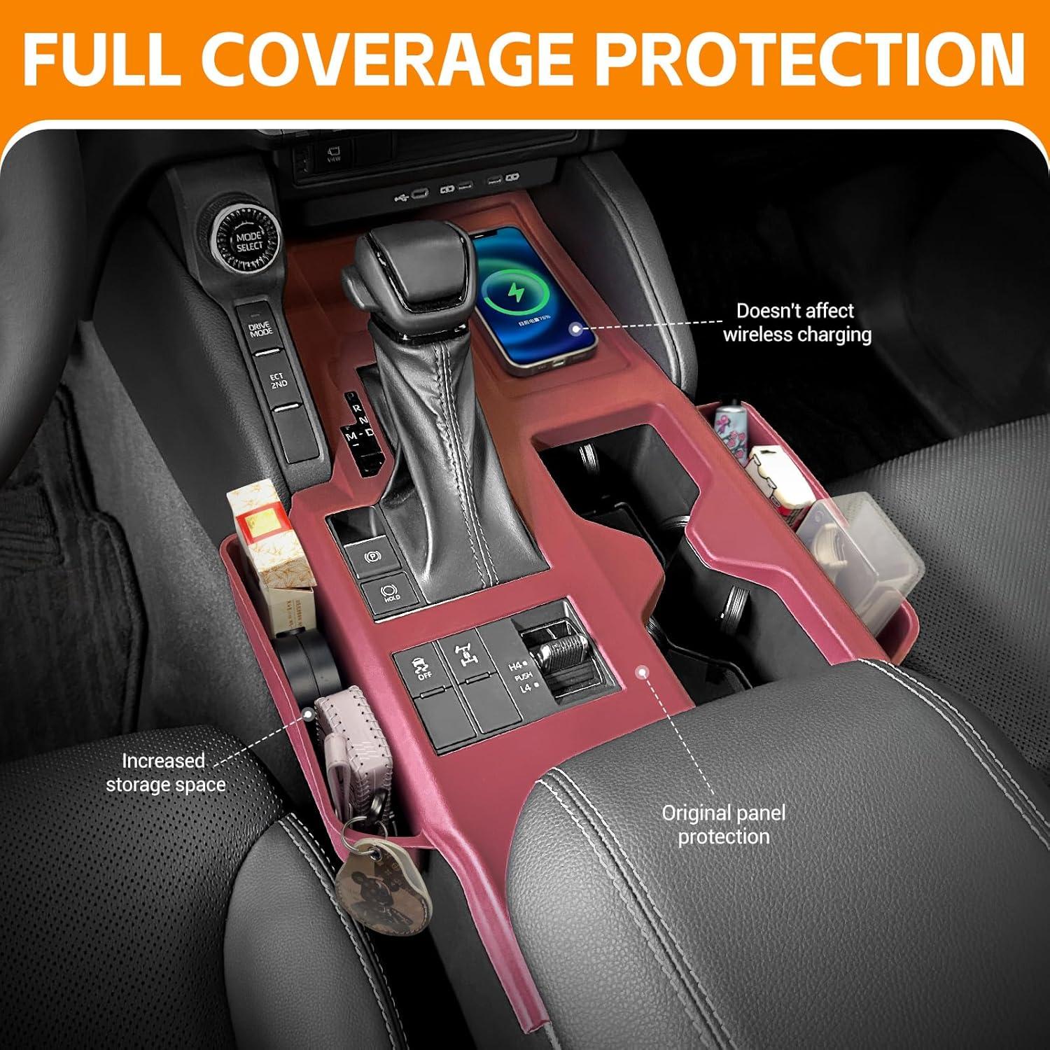 Organizador de Consola Central Toyota Land Cruiser 2024 Rojo