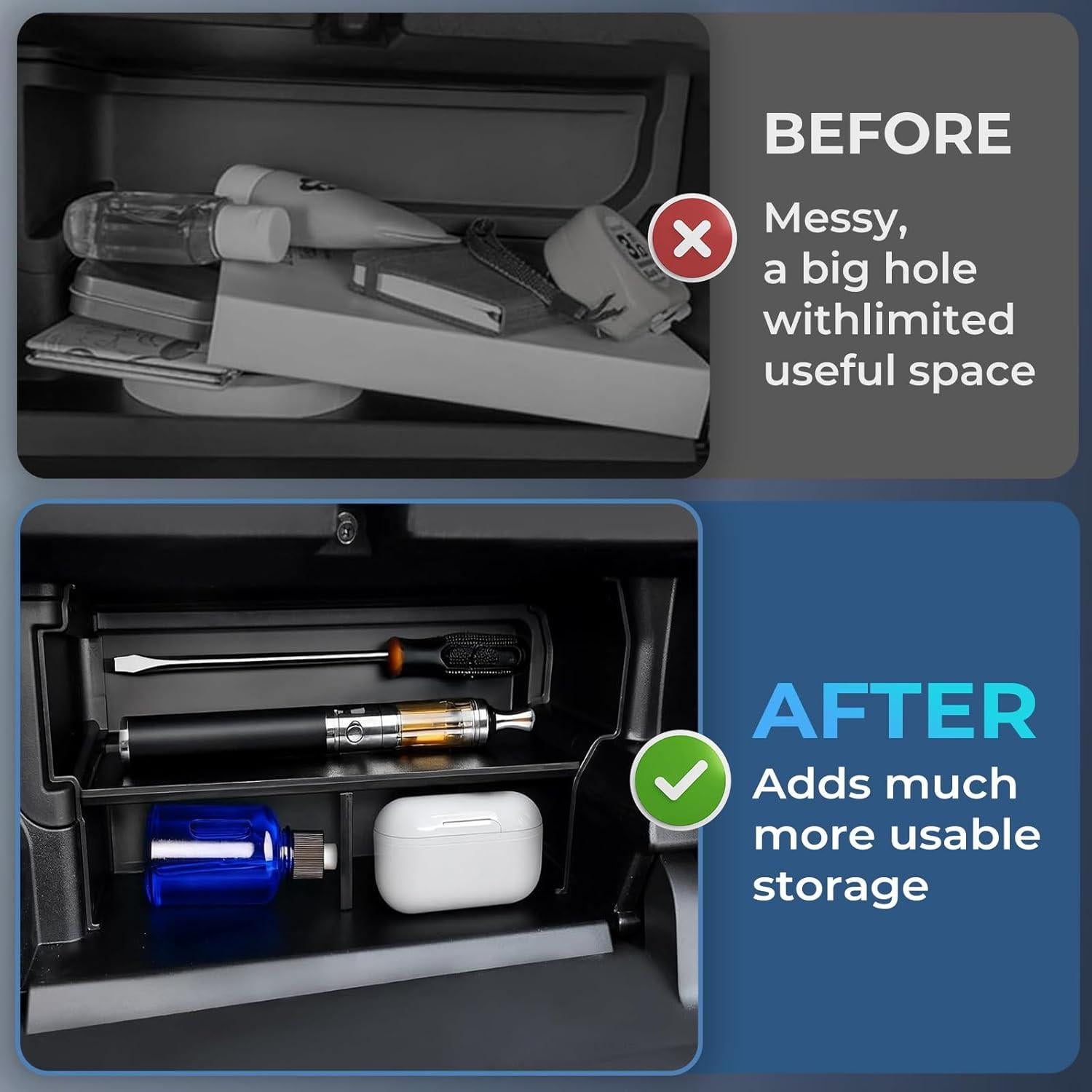 Organizador de Guantera Katorn para Toyota Tacoma 2024-2025