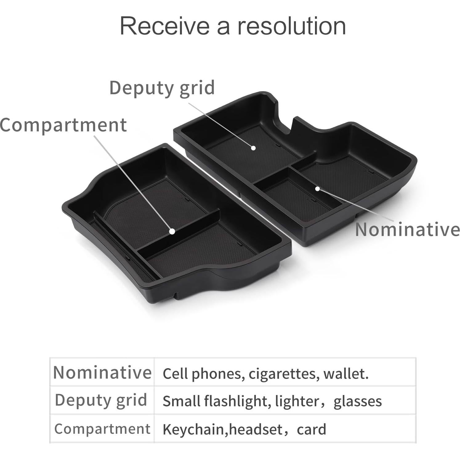 Organizador de Consola Central 2PCS smabee para Toyota Sienna 2021-2025