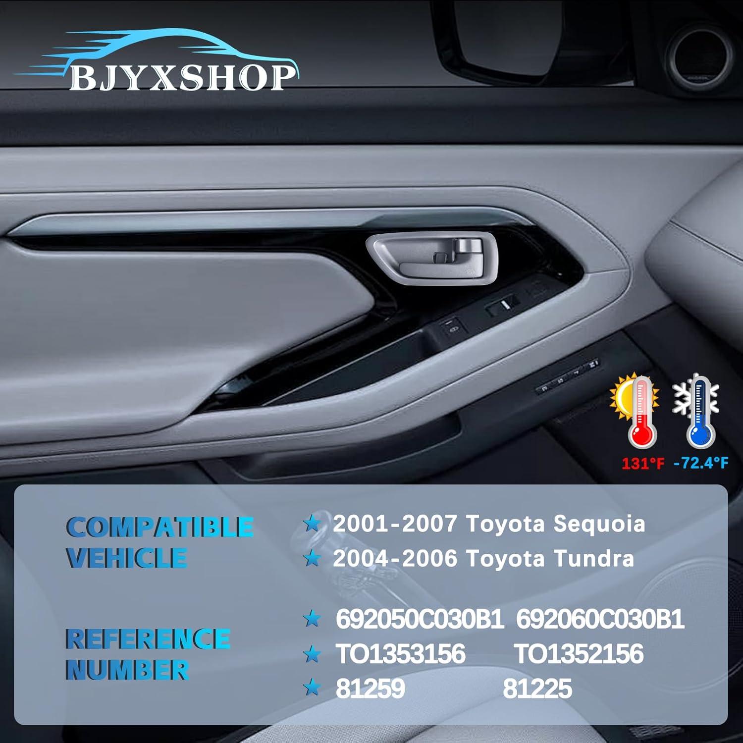 Mangos de Puerta Interior Grises BJYXSHOP para Toyota Sequoia y Tundra