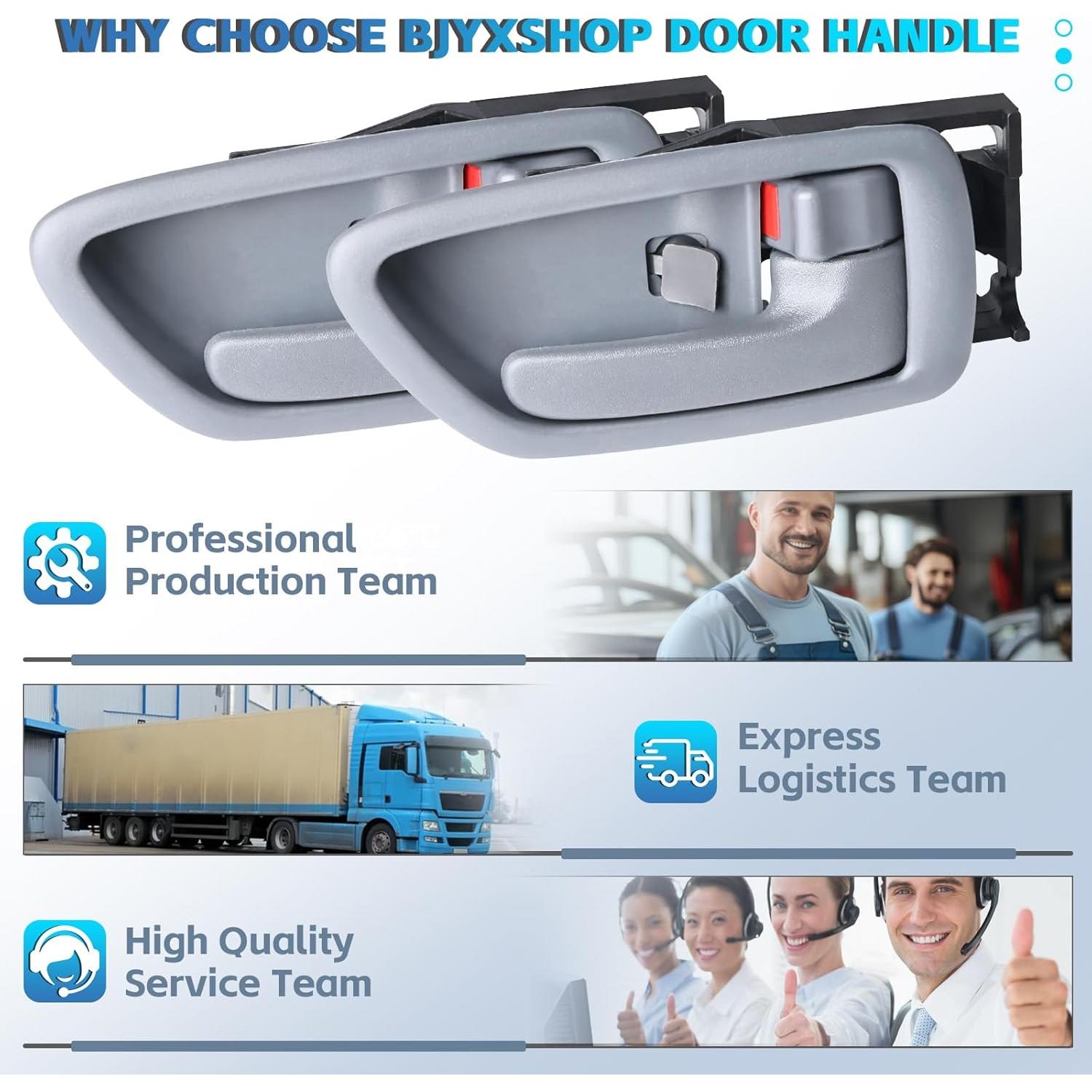 Mangos de Puerta Interior Grises BJYXSHOP para Toyota Sequoia y Tundra