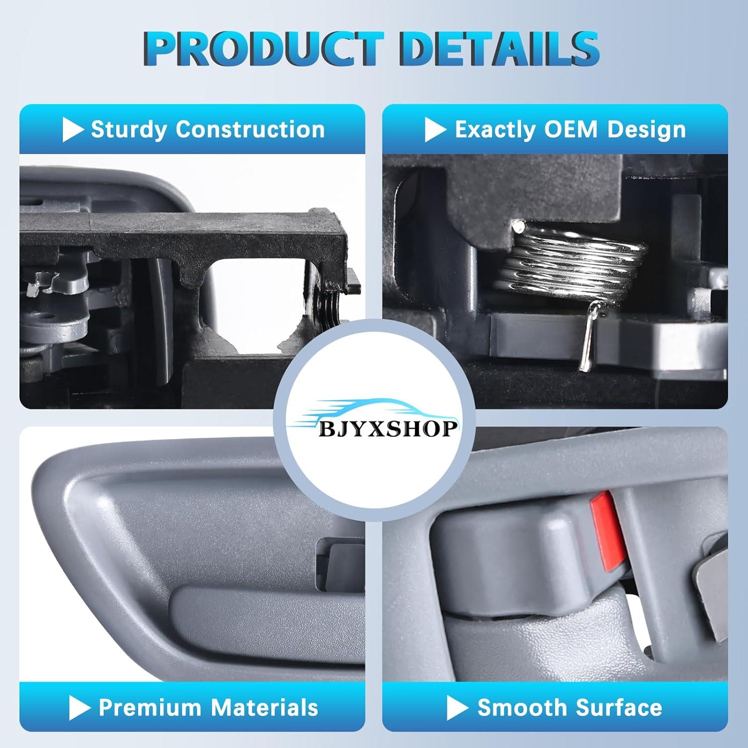 Mangos de Puerta Interior Grises BJYXSHOP para Toyota Sequoia y Tundra