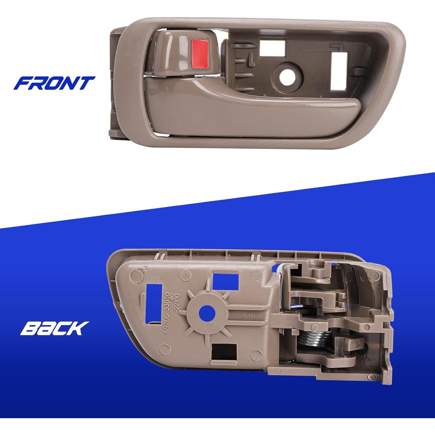 Manijas de Puerta Interior LCWRGS para Toyota Camry 2002-2006 - Beige