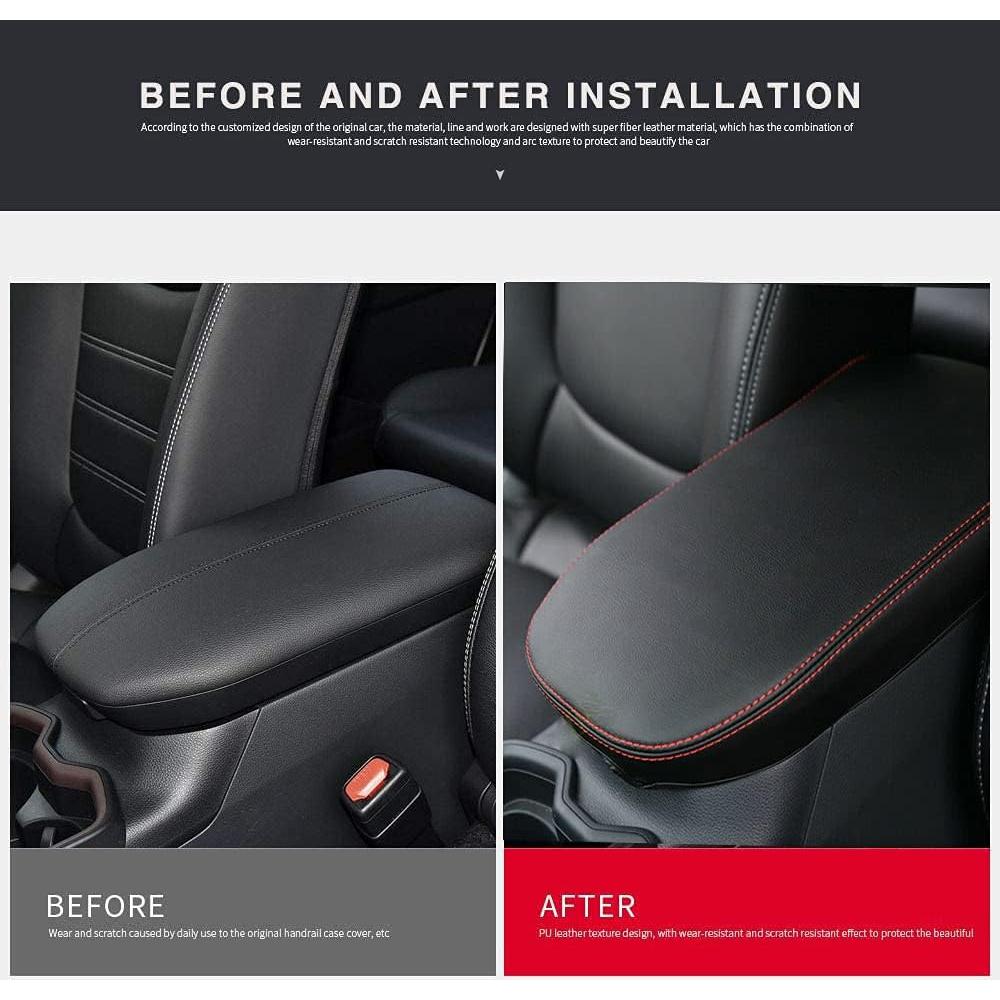 Cubierta de Consola Central INTGET para Toyota RAV4 2019-2025 Rojo