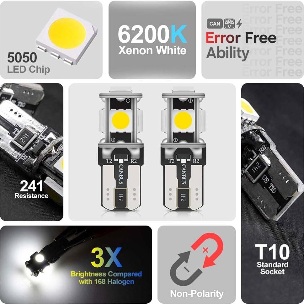 Kit 9 Bombillas LED Interior nsautolighting Toyota Highlander 2001-2007