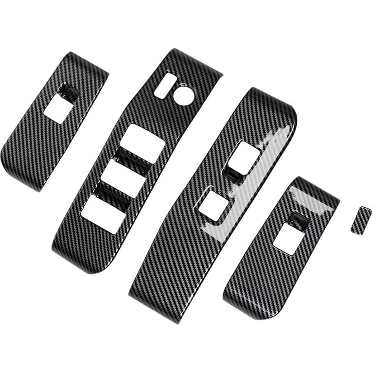 Cubierta Interruptor Ventana Toyota Highlander 2020-2025 Fibra Carbono