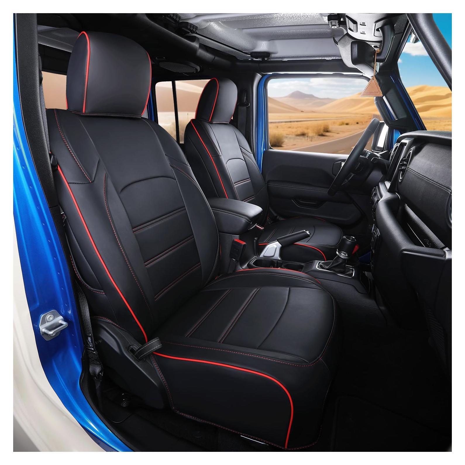 Cubiertas de Asiento GOLYWIN Jeep Gladiator 2020-2025 Negro/Rojo