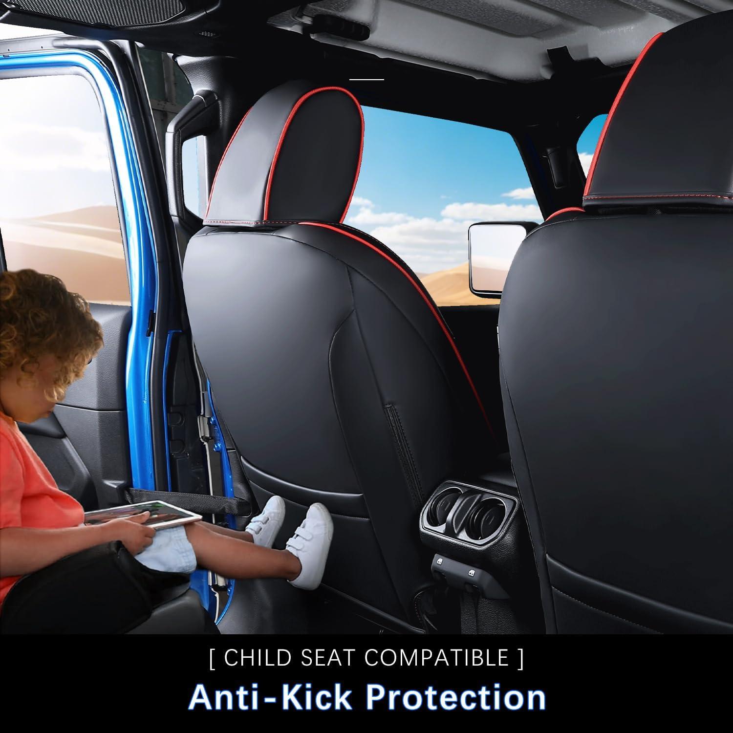 Cubiertas de Asiento GOLYWIN Jeep Gladiator 2020-2025 Negro/Rojo