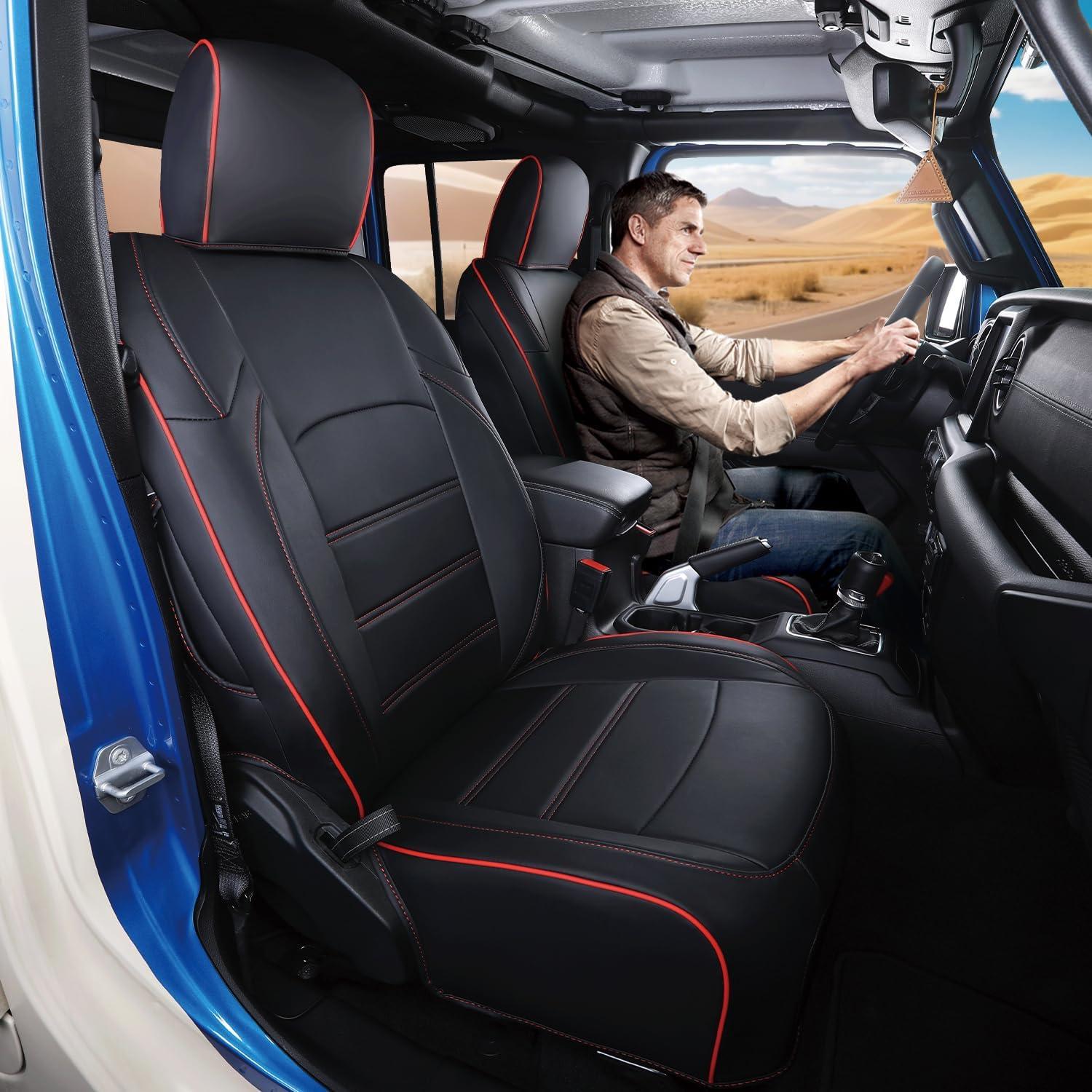 Cubiertas de Asiento GOLYWIN Jeep Gladiator 2020-2025 Negro/Rojo