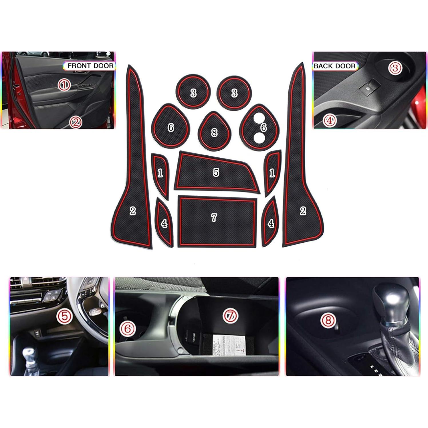 Alfombrilla de ranura para puerta SKTU Rojo 2018-2022 C-HR