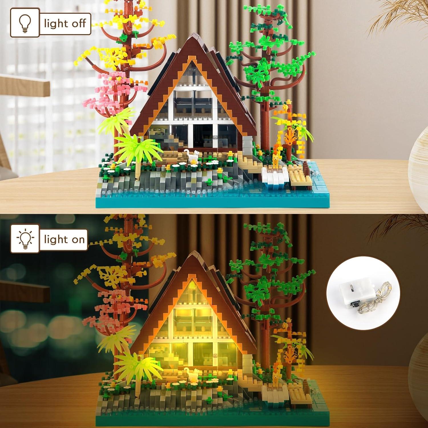 Juego de Construcción Cabaña A-Frame Vziimo 2688 Piezas