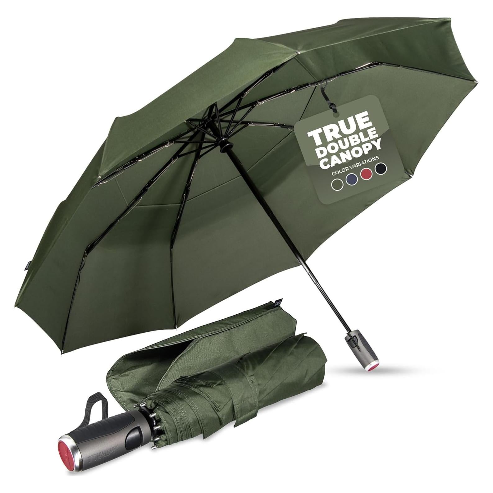 Paraguas Compacto LifeTek 45 cm Automático Resistente Viento