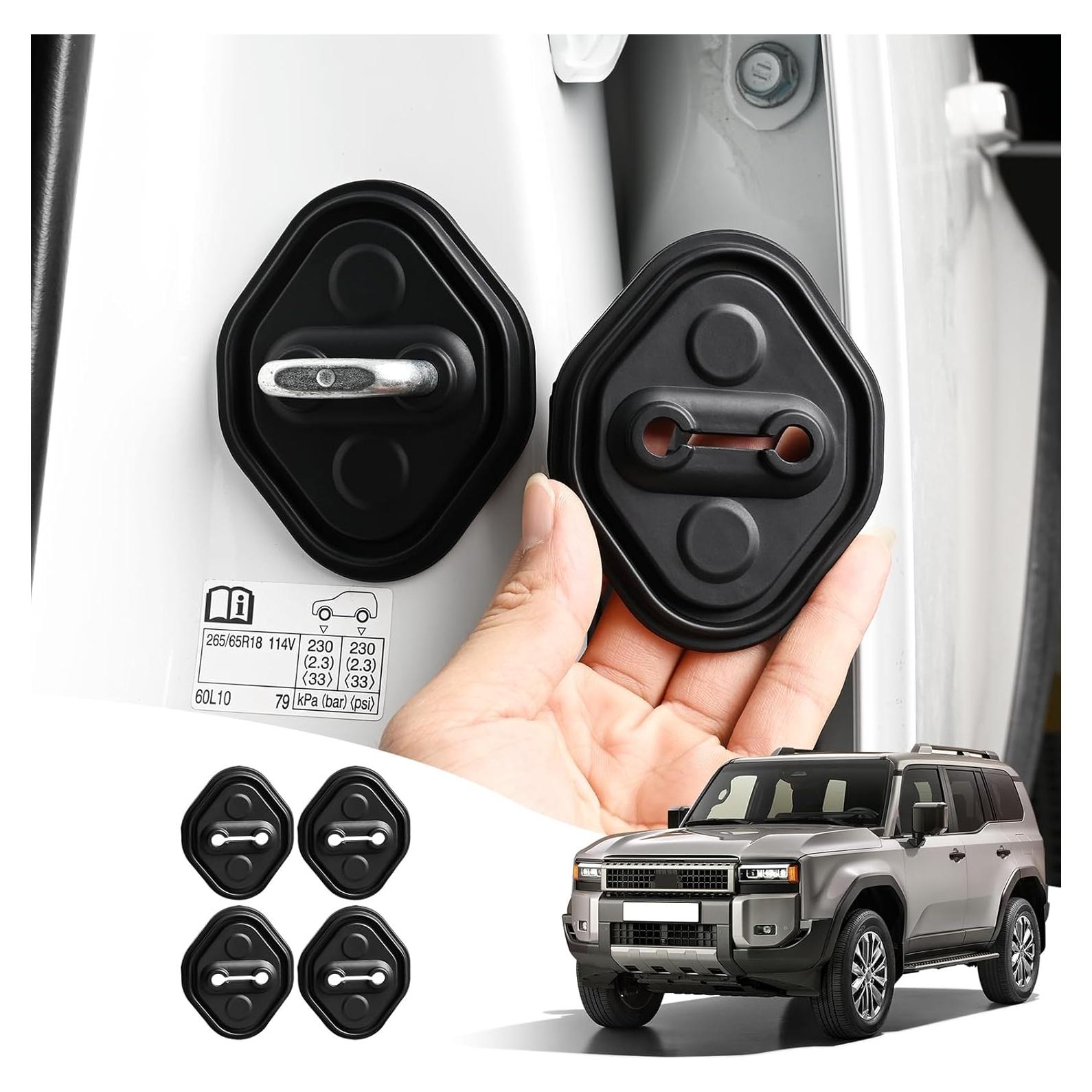 Automotive Silicone Door Lock Cover for 2024 2025 Toyota Land Cruiser 250 1958 Prado LC250 J250 Door Limiter Door Lock Protection Cover Interior Tuning Accessories Supplies