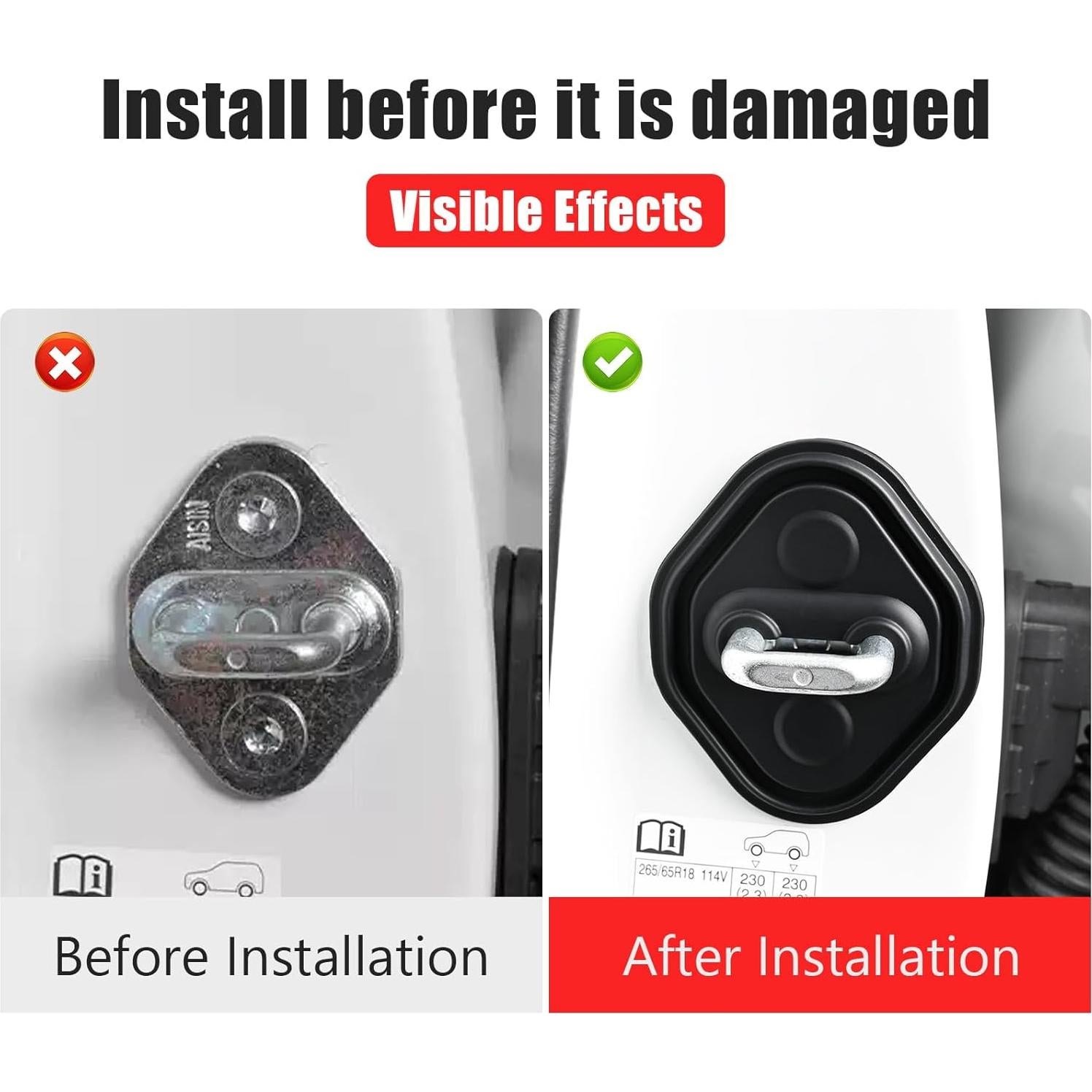 Automotive Silicone Door Lock Cover for 2024 2025 Toyota Land Cruiser 250 1958 Prado LC250 J250 Door Limiter Door Lock Protection Cover Interior Tuning Accessories Supplies