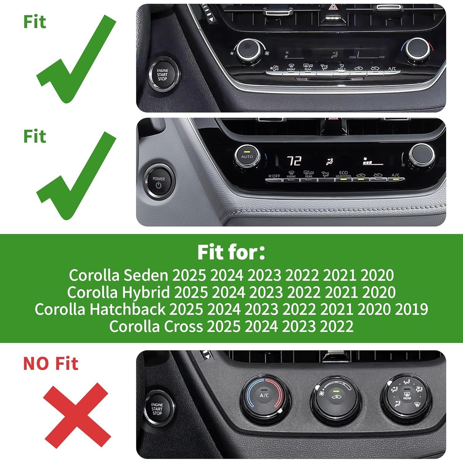 Cubierta de Perilla de Aluminio Polodunn para Toyota Corolla 2022-2025 - Rojo (4pcs)