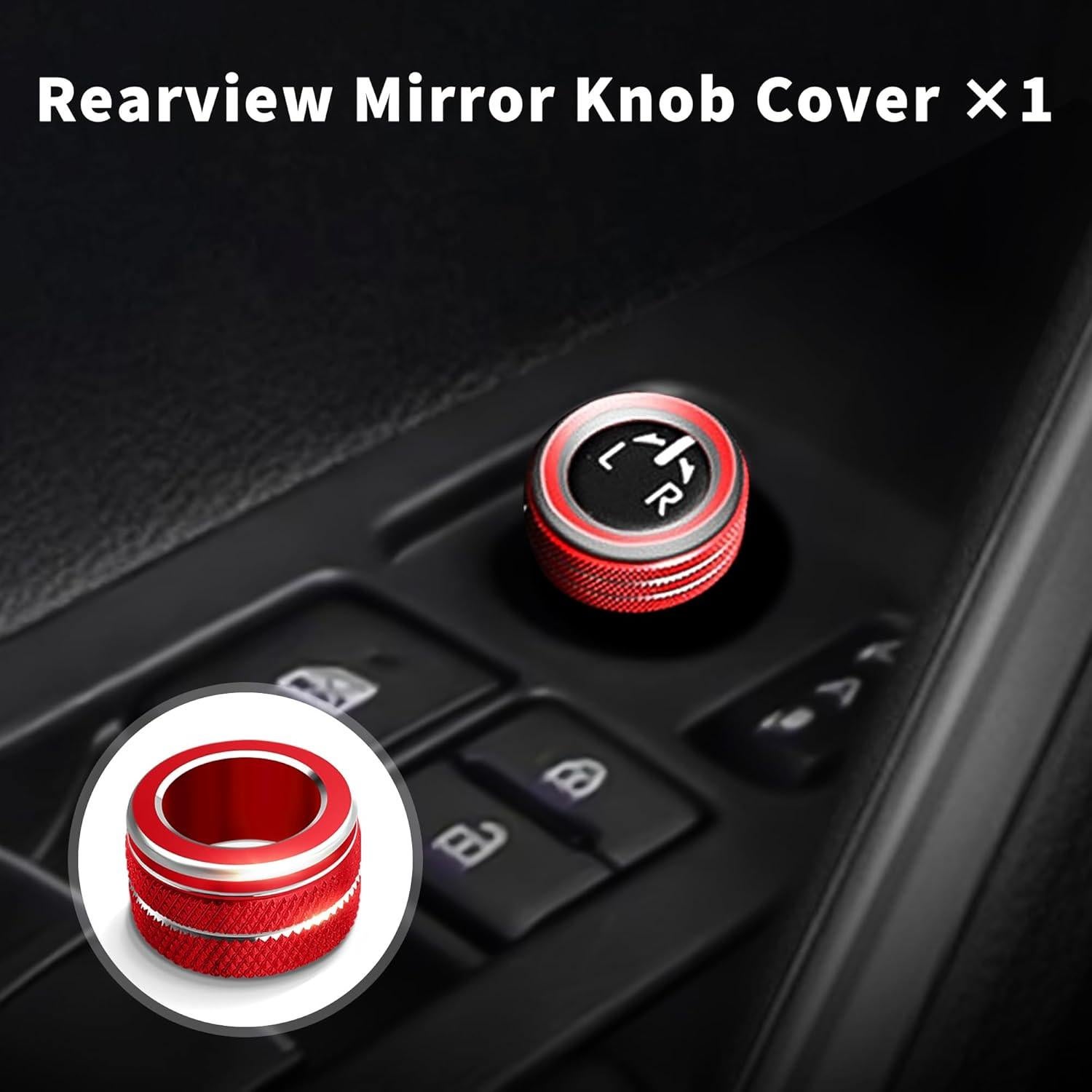 Cubierta de Perilla de Aluminio Polodunn para Toyota Corolla 2022-2025 - Rojo (4pcs)