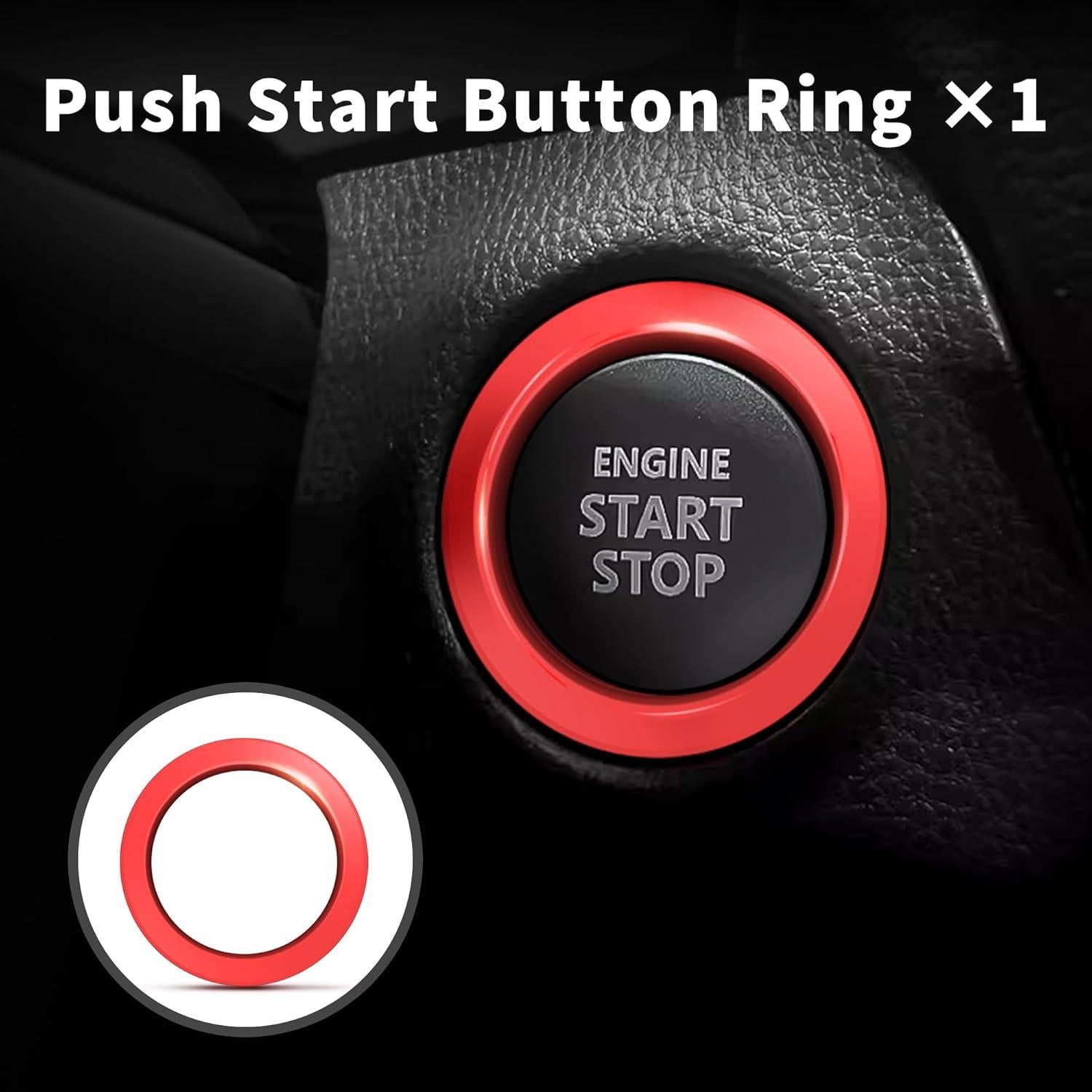 Cubierta de Perilla de Aluminio Polodunn para Toyota Corolla 2022-2025 - Rojo (4pcs)