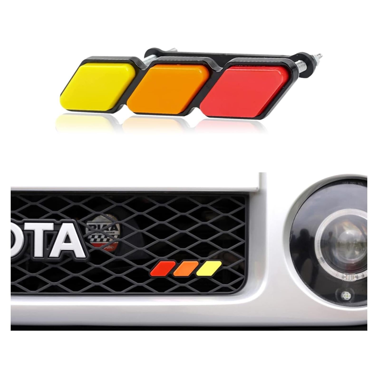 Emblema de Parrilla Tricolor Jawmoy para Toyota 4Runner Tacoma
