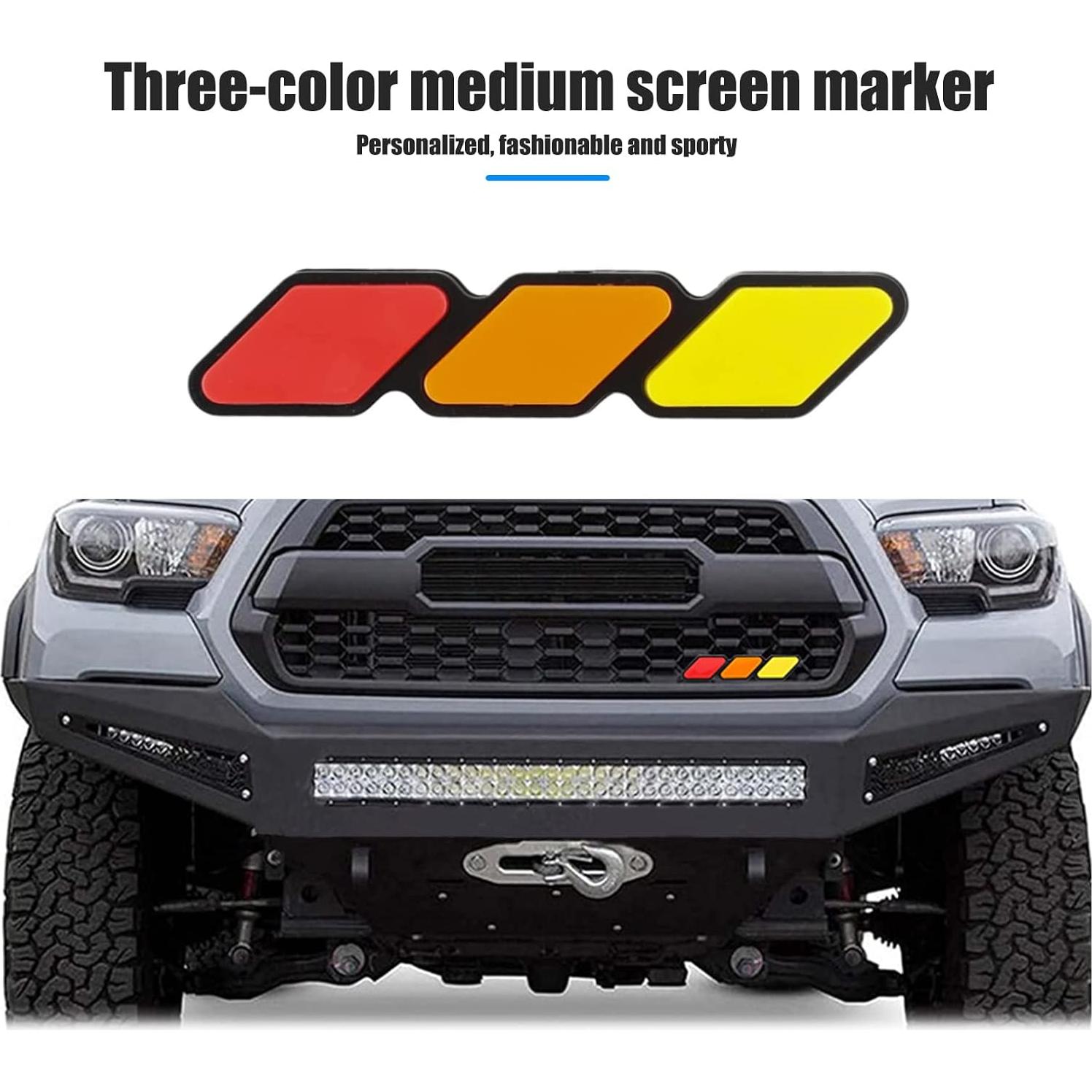 Emblema de Parrilla Tricolor Jawmoy para Toyota 4Runner Tacoma