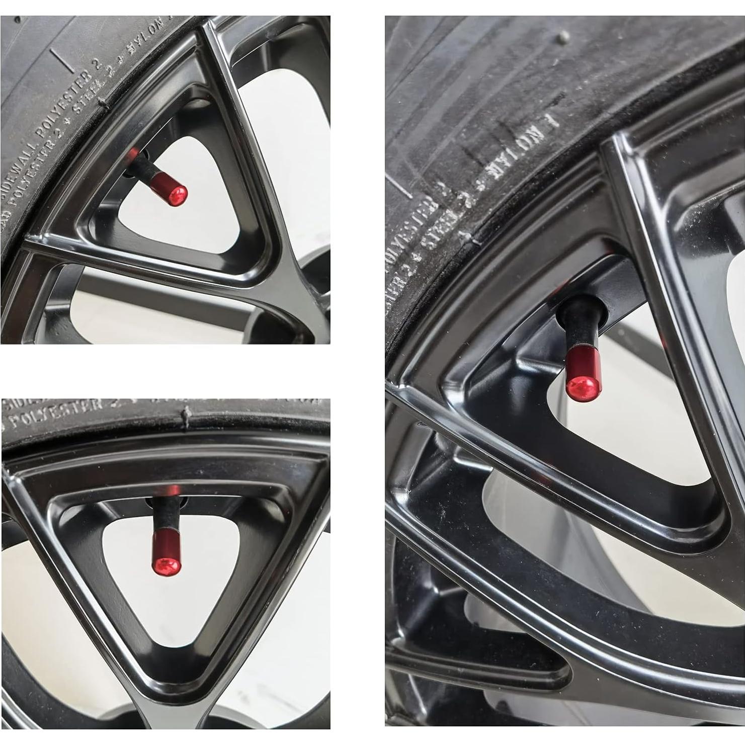 Tapones de Válvula JUSTTOP 4 Piezas Universal Rojo