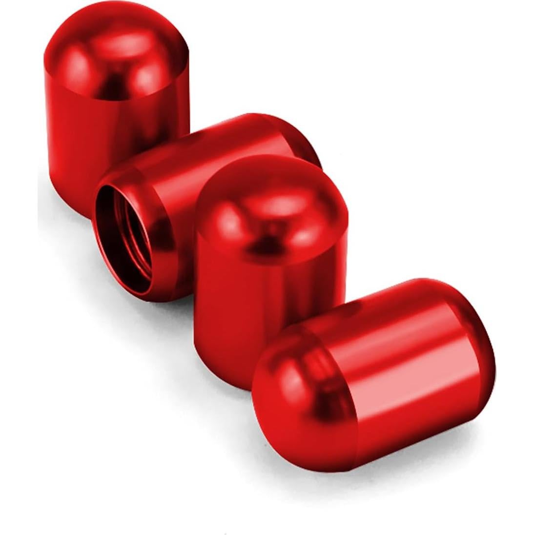 Tapones de Válvula JUSTTOP 4 Piezas Universal Rojo