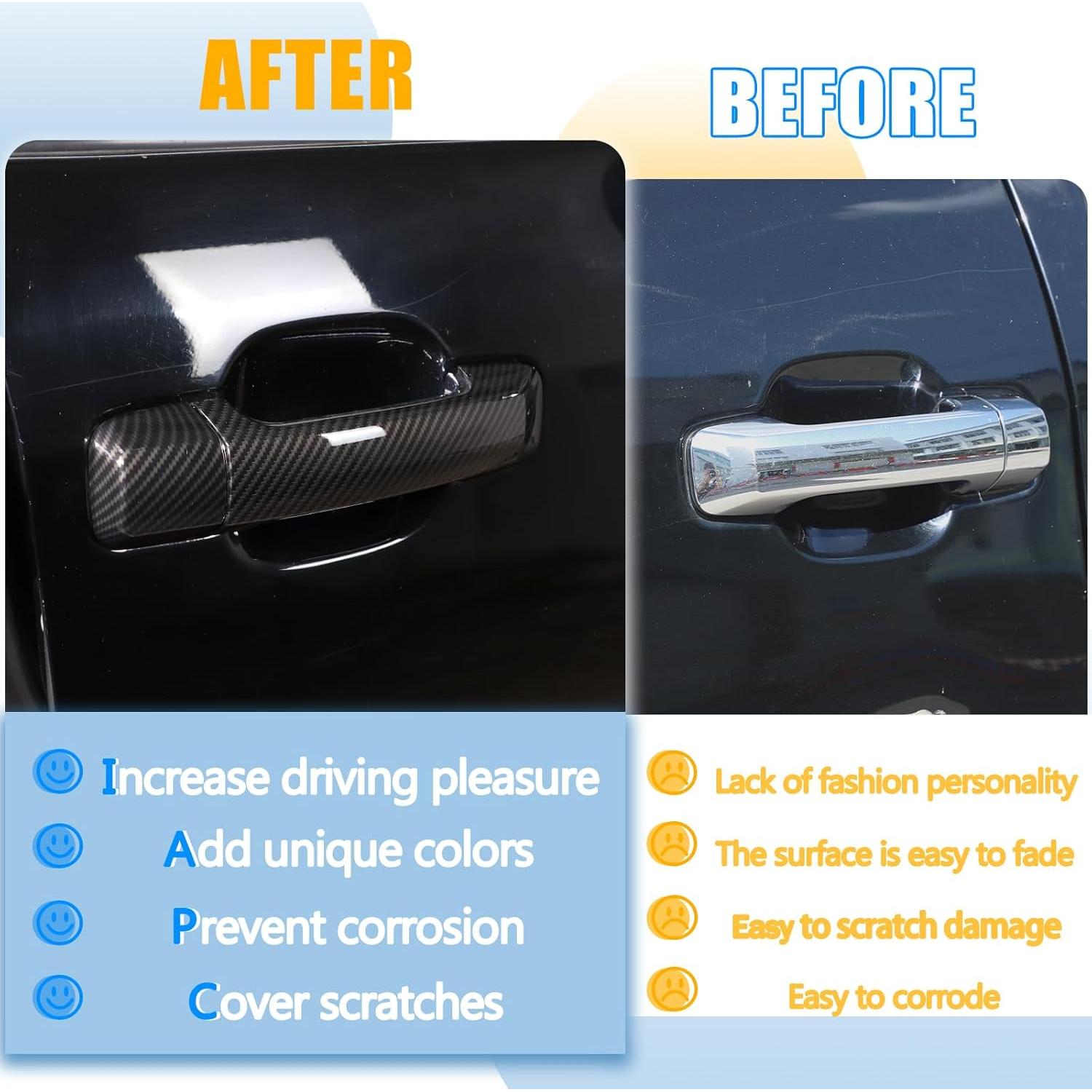 Cubierta de Manija de Puerta Exterior LLKUANG Toyota Tundra 2007-2021