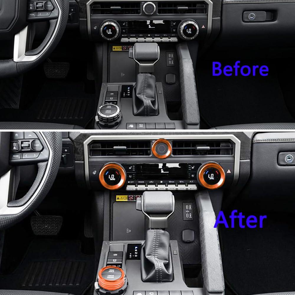 Cubierta de Control de Audio Toyota Tacoma 2024-2025 Naranja