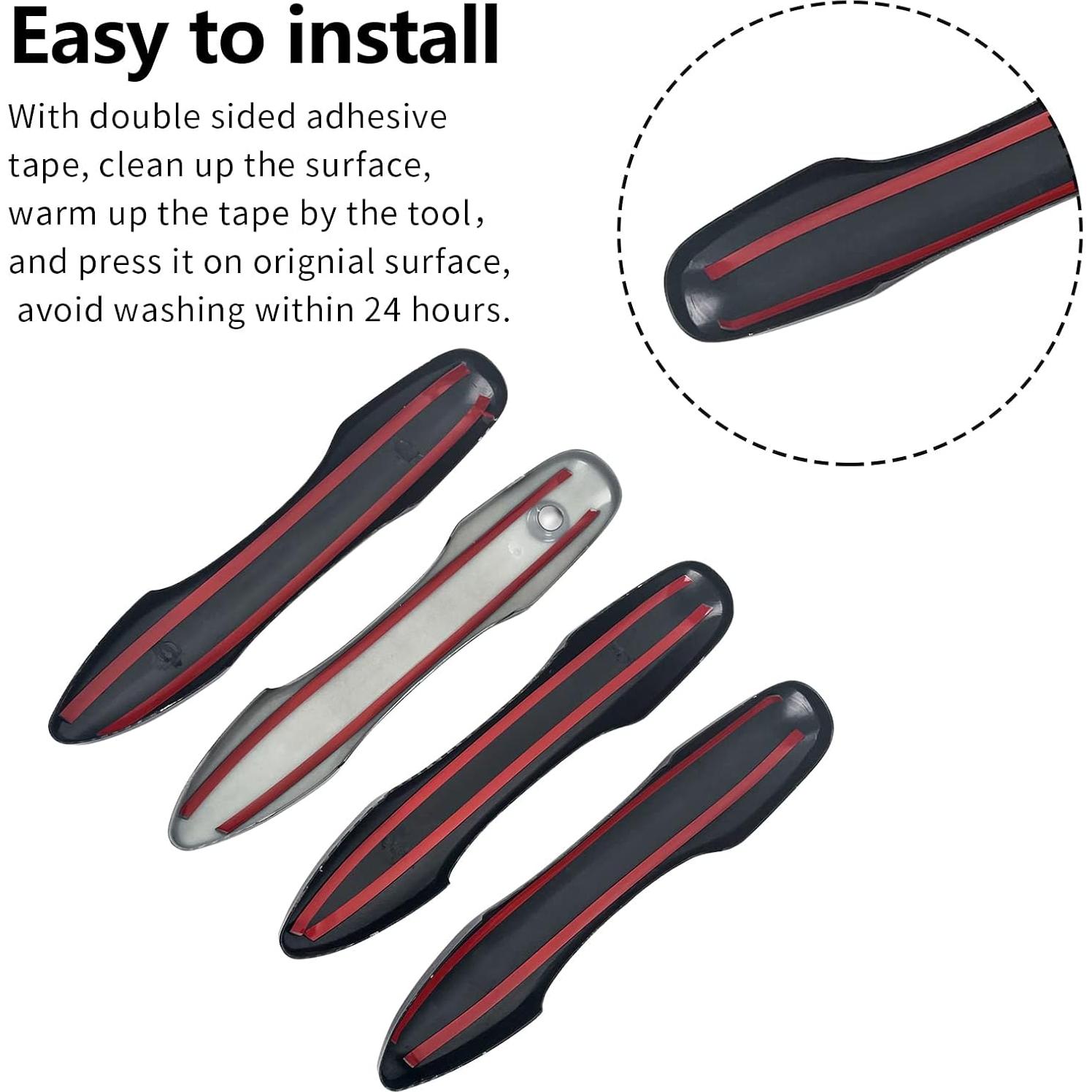 Cubierta Manija Puerta Toyota Camry Corolla Avalon Prius Fibra Carbono