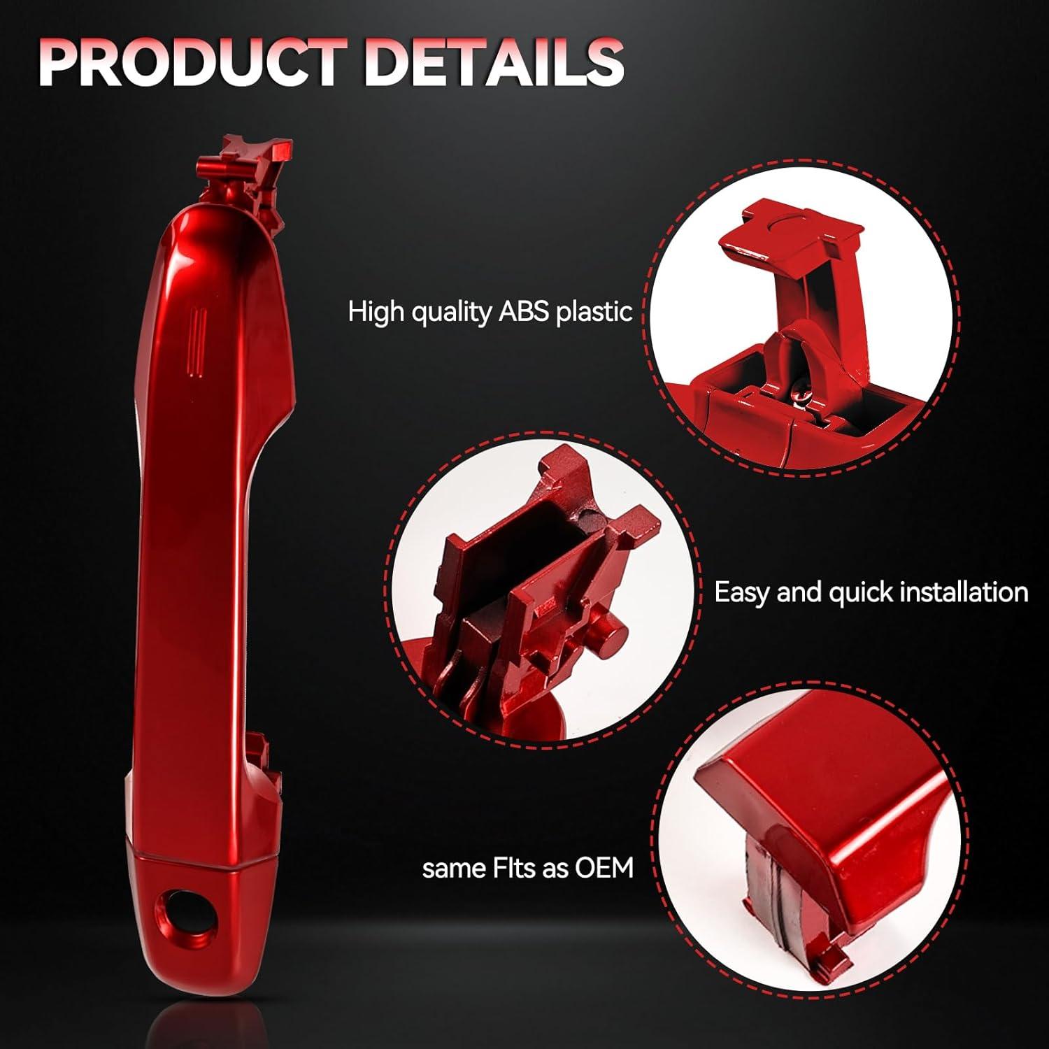 Manija de Puerta Exterior Toyota Camry 2012-2017 Rojo 2 Pcs