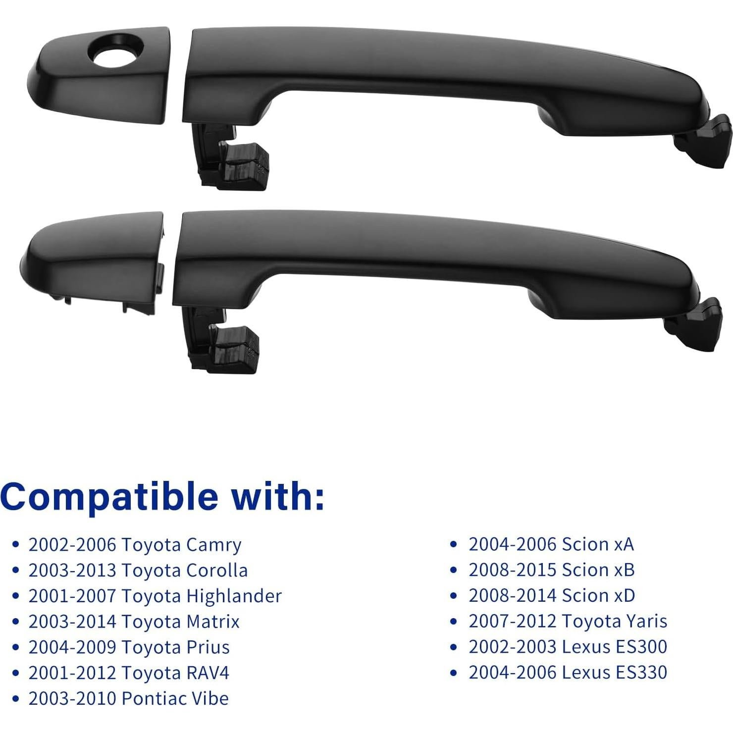 Juego de 4 Manijas de Puerta Exterior Lcyolada para Toyota y Pontiac