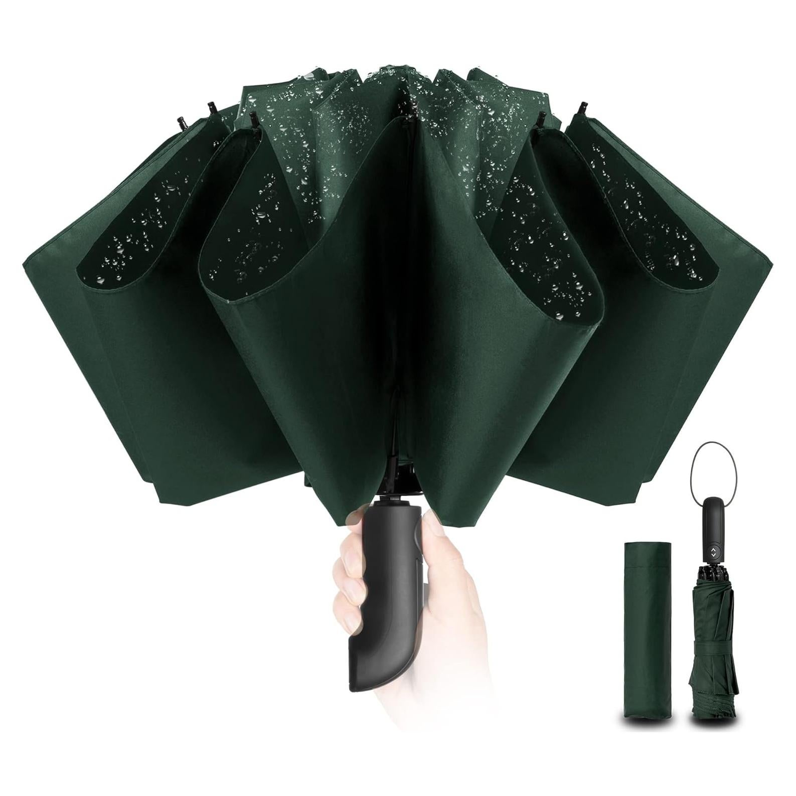Paraguas Invertido Conlun Automático Compacto Verde 120 cm