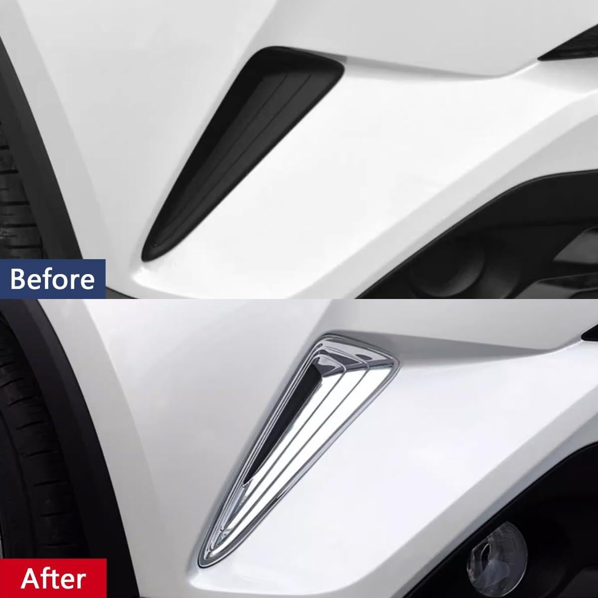 Marco de Luz de Niebla Delantera JIEOSDIN Cromo Toyota C-HR 2018-2019