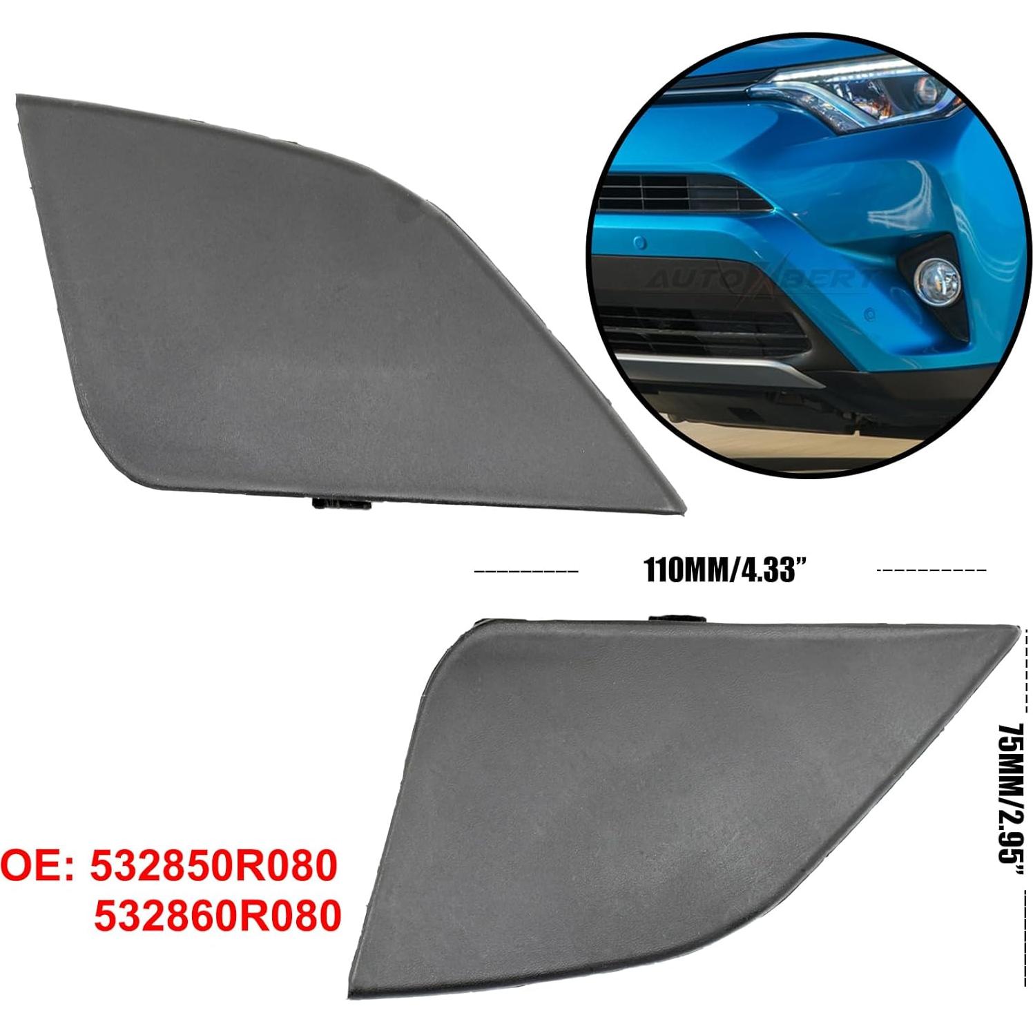 Cubierta Ojo Gancho Remolque Toyota RAV4 2016-2018 2PCS