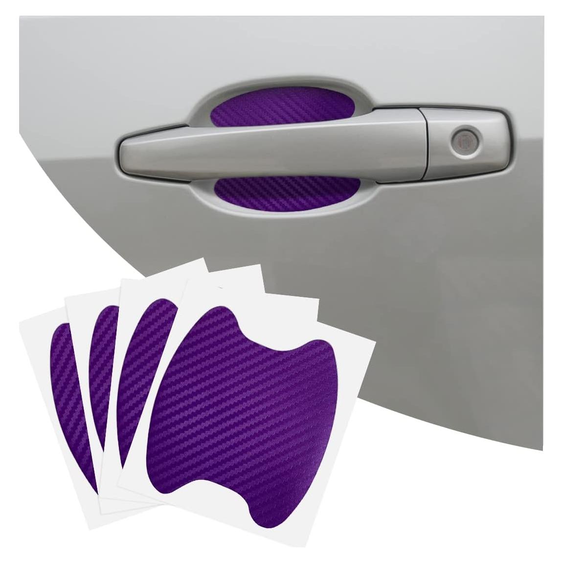 4 Calcomanías de Taza para Manijas de Auto 8sanlione Púrpura