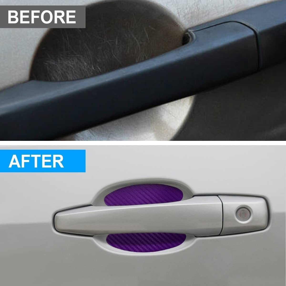 4 Calcomanías de Taza para Manijas de Auto 8sanlione Púrpura