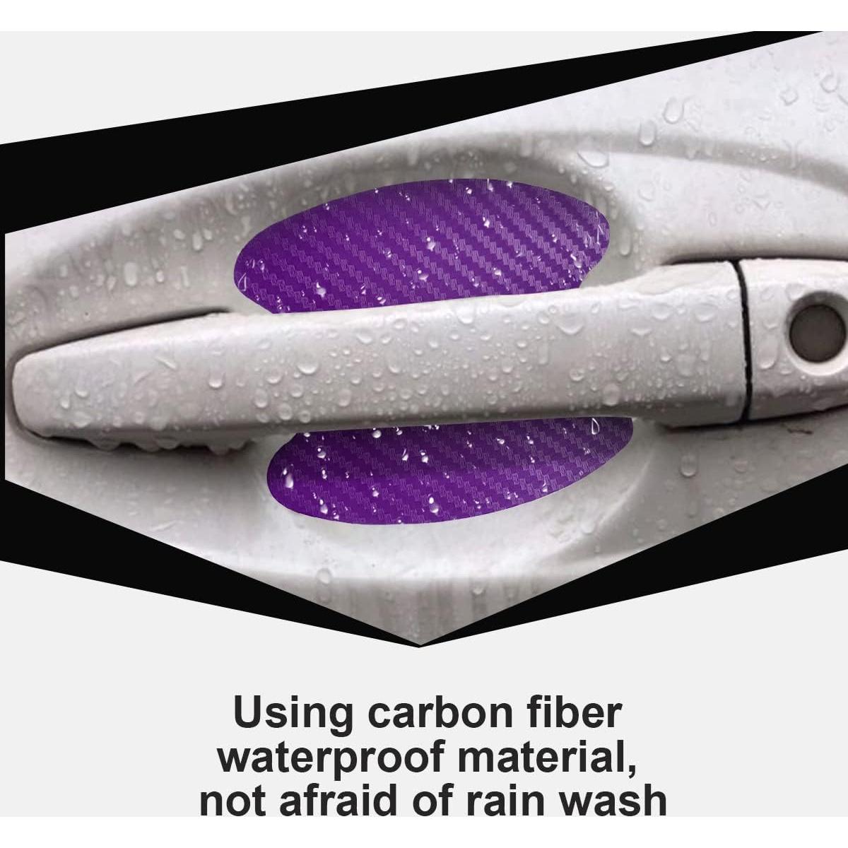 4 Calcomanías de Taza para Manijas de Auto 8sanlione Púrpura