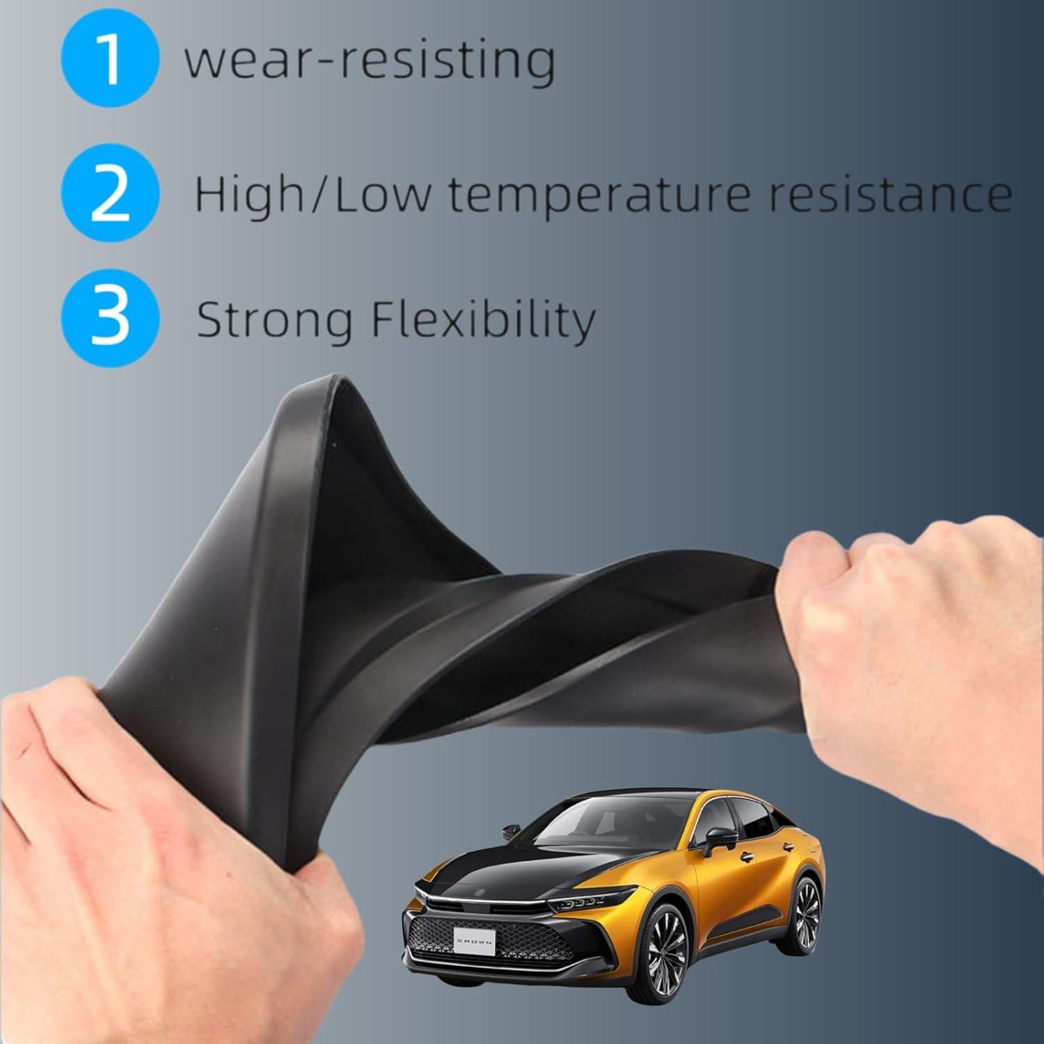 Guardabarros Kiopsom para Toyota Crown 2023-2025, PP, Fácil Instalación